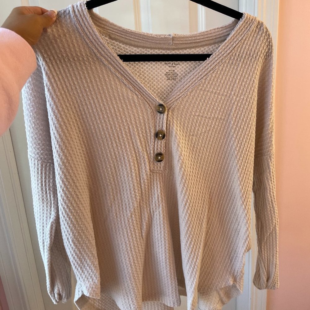 American Eagle Waffle Sweater
